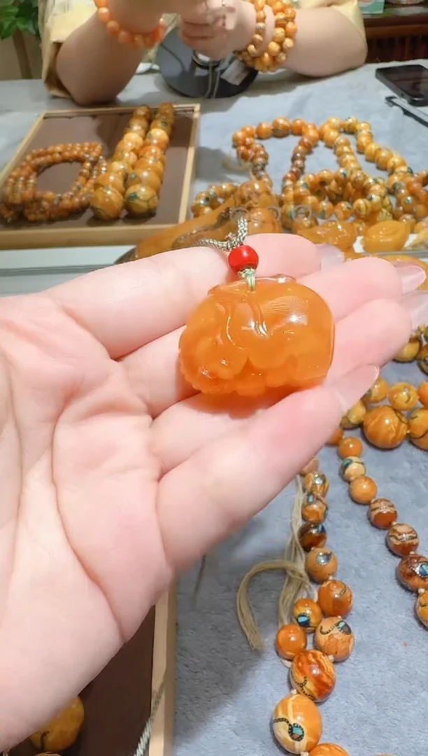 蜜蜡颈饰未镶嵌122天然蜜蜡珠宝奇石全都保真