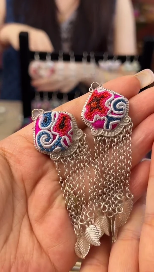 织绣艺枝独绣老绣饰品338