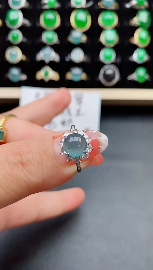 【闪购商品】翡翠戒指银S925镶嵌508850