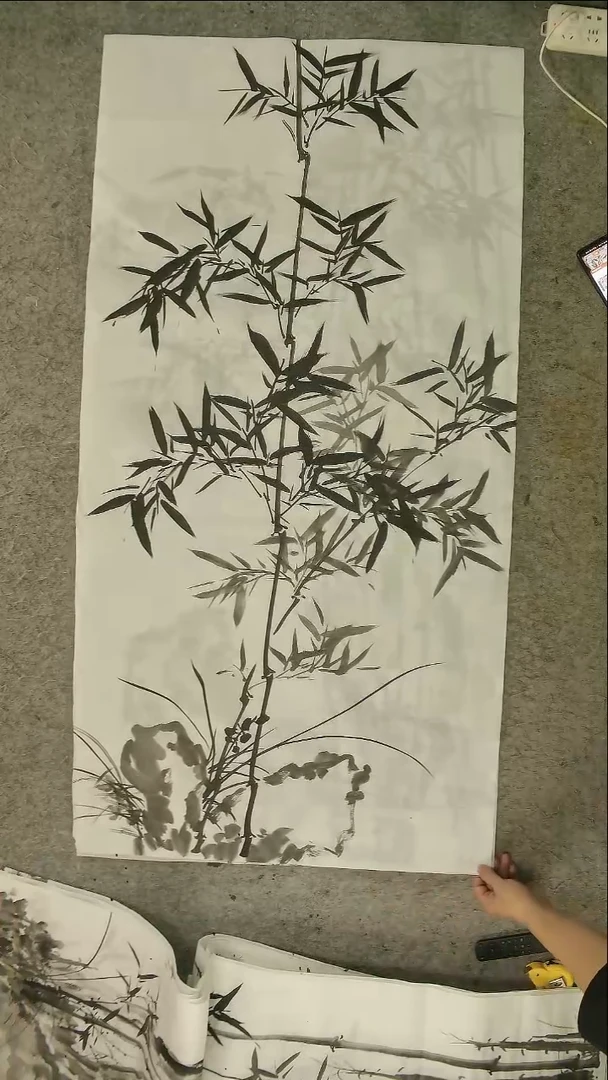 国画四尺整张  墨竹
