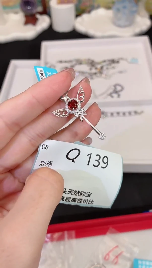银S925镶嵌珠宝半成品石榴石多样性发一Q139