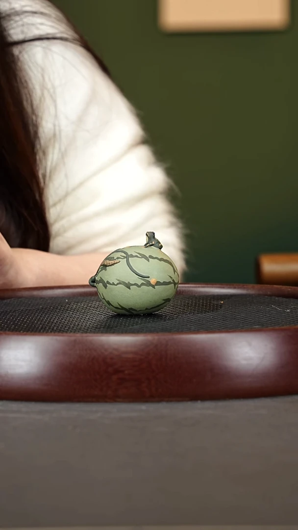 茶壶紫砂2 西瓜茶宠/摆件