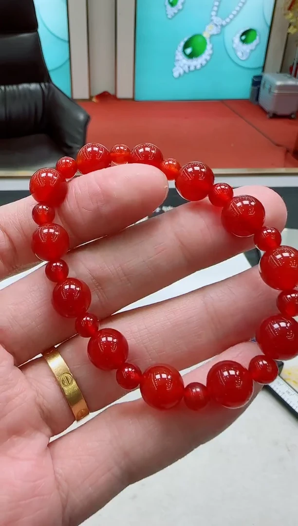 未镶嵌颈饰玛瑙/玉髓LX玛瑙单圈手串XP9-多样性发其一/约10mm+