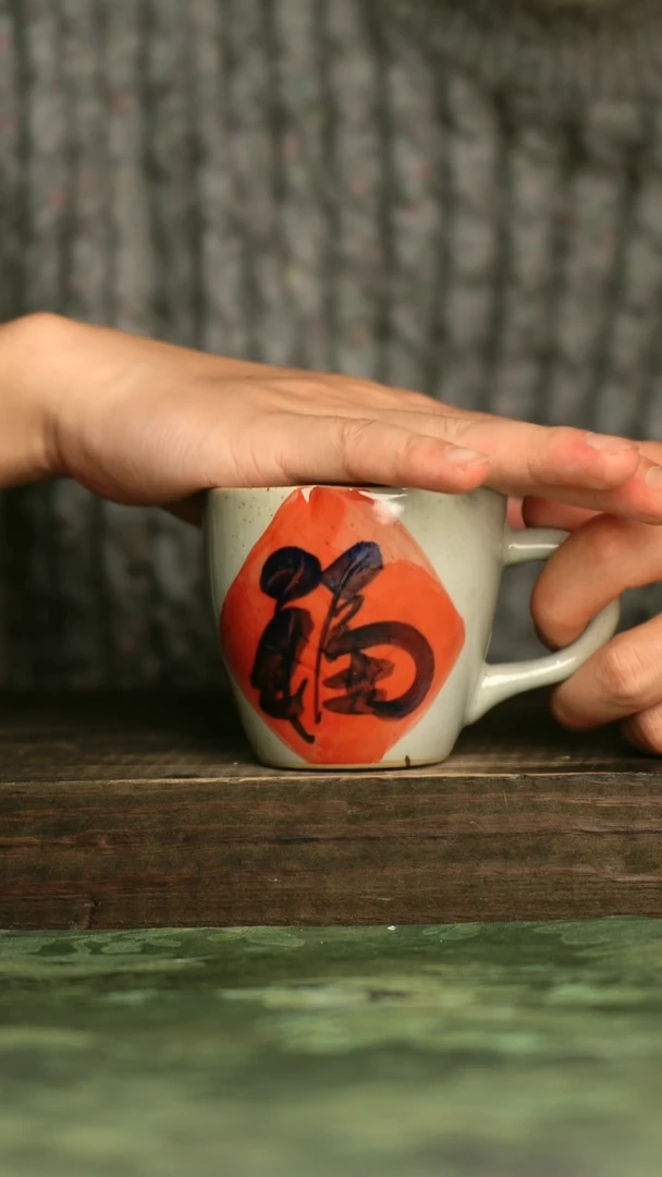 陶瓷青诗集手工手绘瓷器