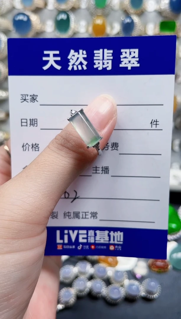 银S925镶嵌戒指翡翠102