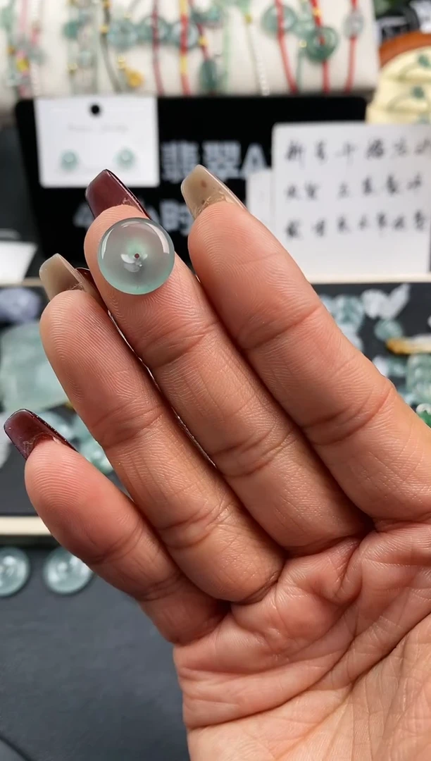 【闪购商品】翡翠裸石99平安扣~默认裸石发货