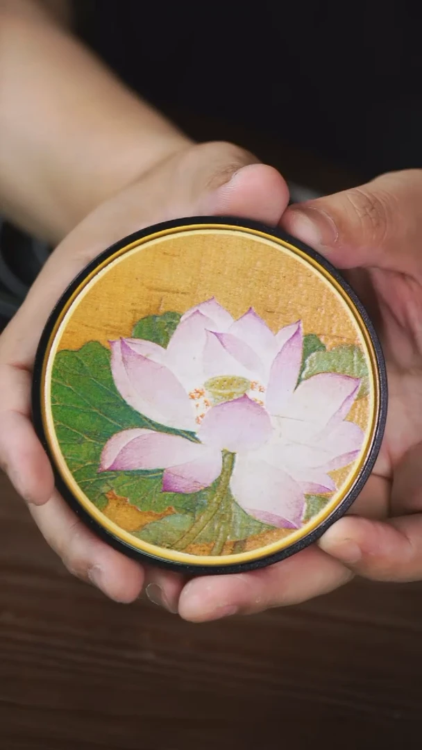 壹藏贰宝出水芙蓉杯垫一片