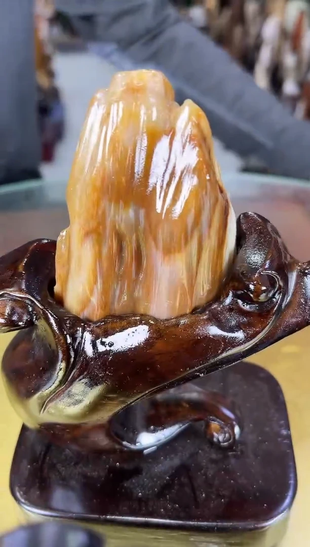 未镶嵌珠宝奇石硅化玉缅甸天然树化玉摆件