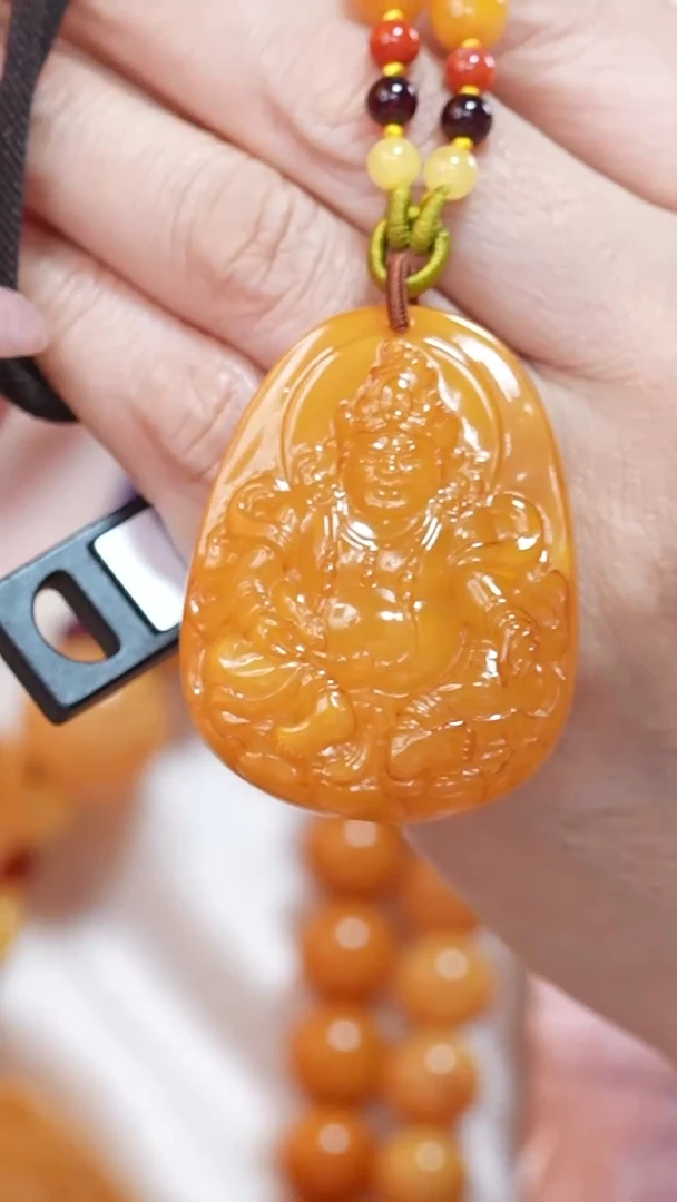 蜜蜡颈饰未镶嵌4171天然蜜蜡珠宝奇石云端妖孽全部保真