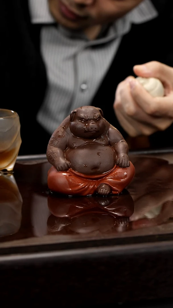 紫砂茶宠?****࿐小百福猪