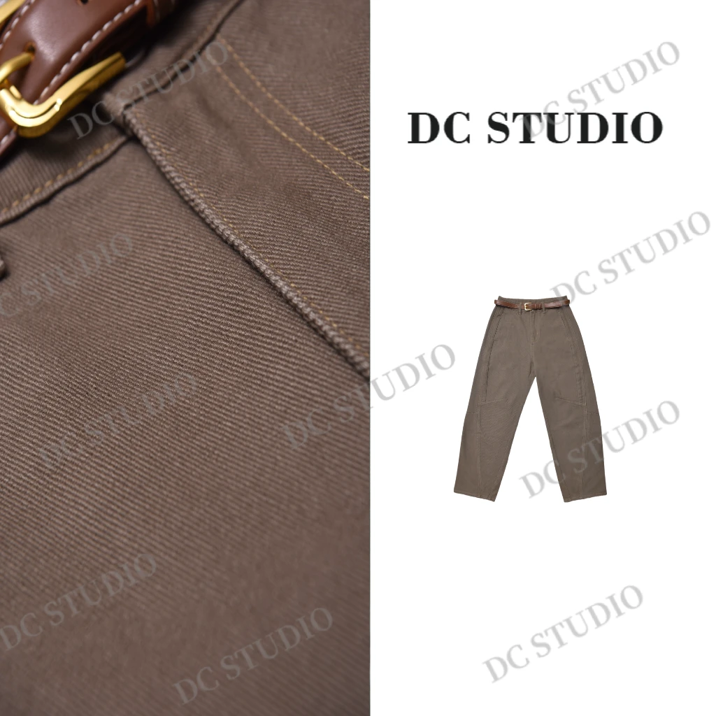 Syan【巴恩裤】2025早春时尚百搭高腰简约纯色牛仔裤（含腰带）