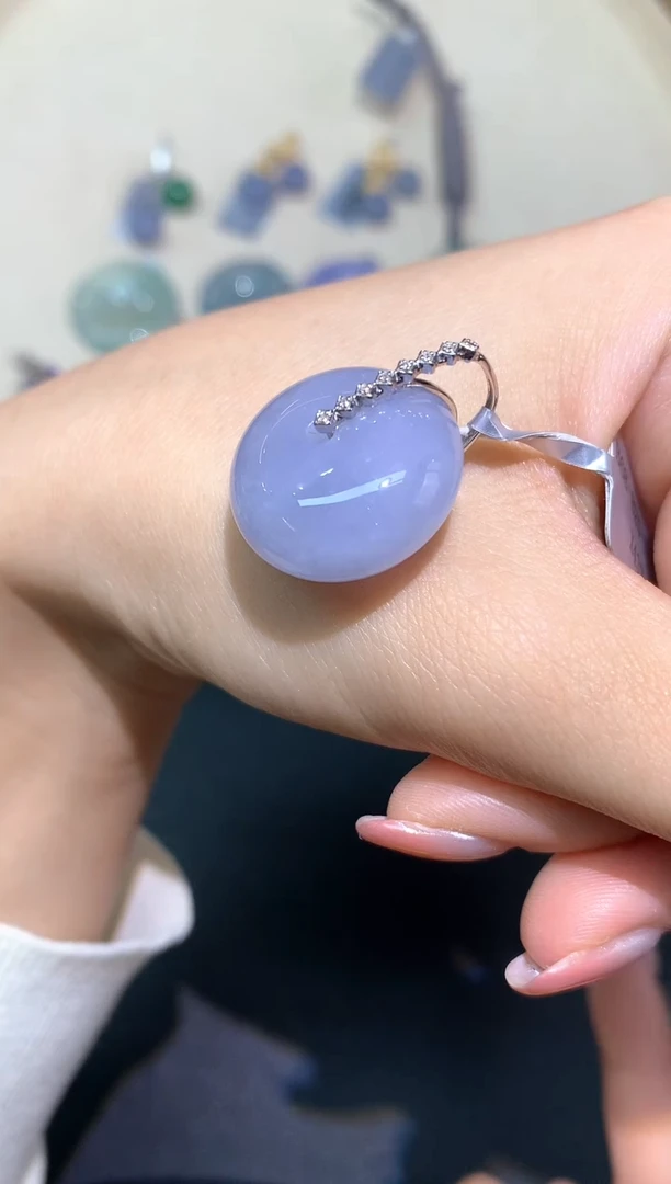 翡翠18K金镶嵌吊坠(不含链)吊坠A213|2800