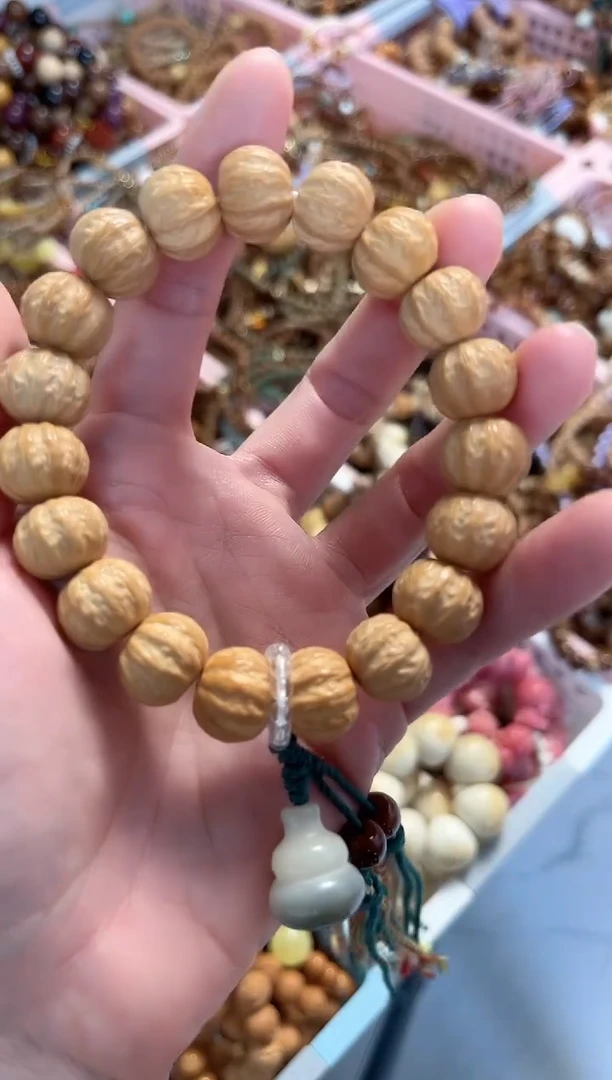 手串菩提根/象牙果猴头京八棱手串手持 15mm 全品