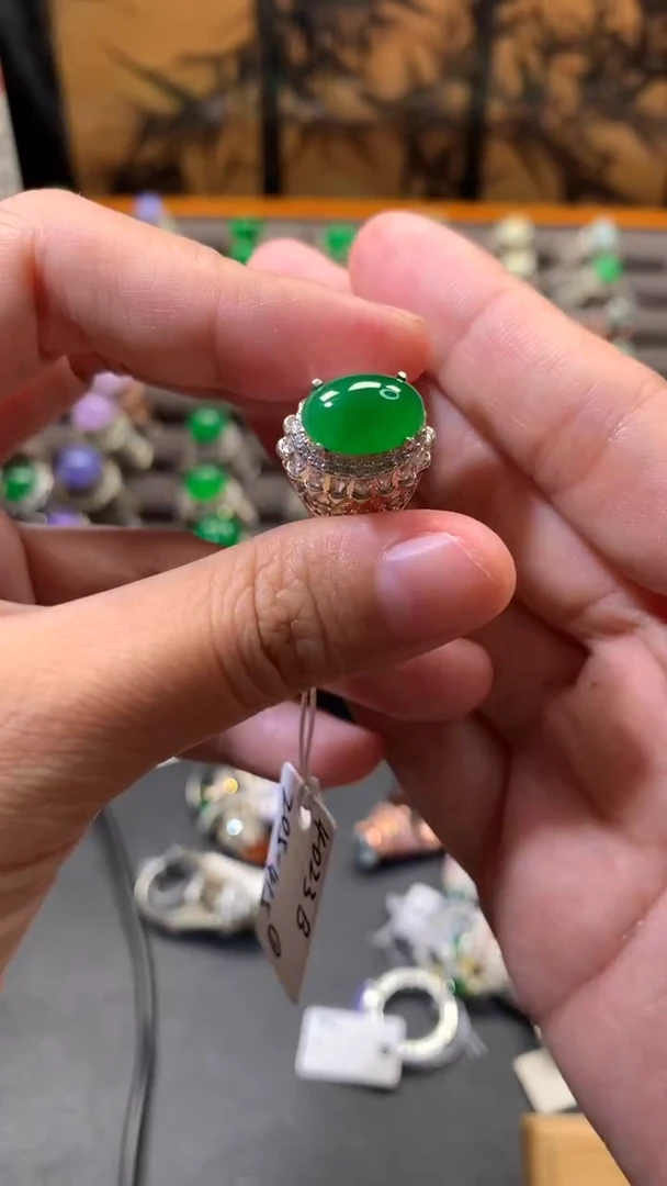 未镶嵌裸石翡翠冰蛋戒面缅甸翡翠
