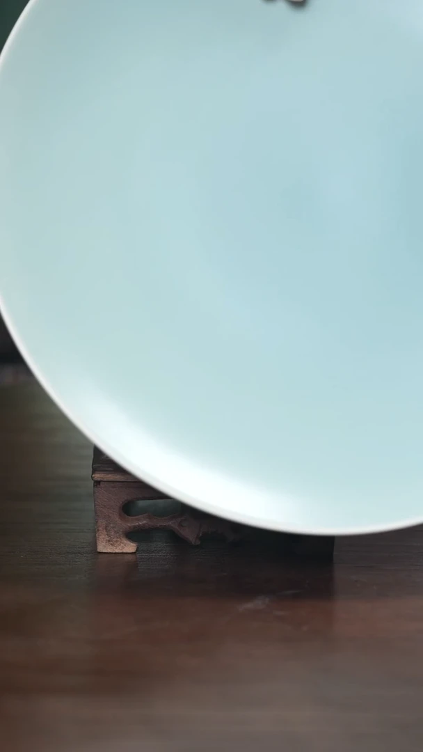 【闪购商品】清凉寺原产地仿古釉手工汝瓷大号餐盘