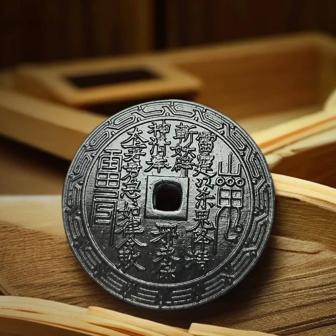 大岫玉山鬼花钱有求必挂件或车轮滚滚 应多样性发货之一