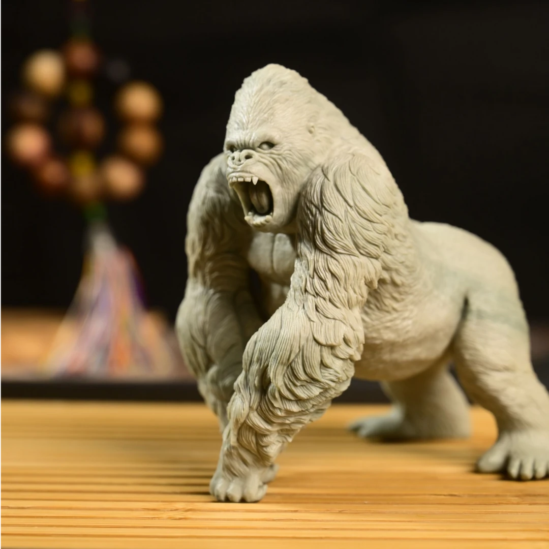 松花石纯色巧雕金刚动物创意雕刻全手工摆设摆件