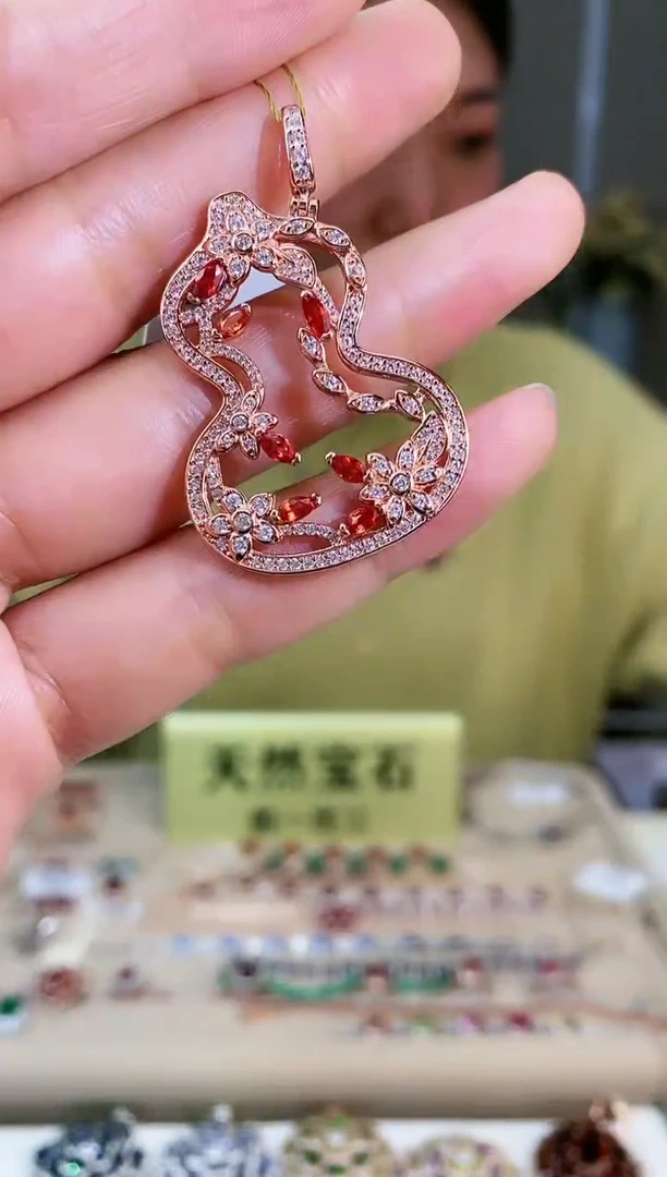 【闪购商品】蓝宝石颈饰银S925镶嵌颈饰