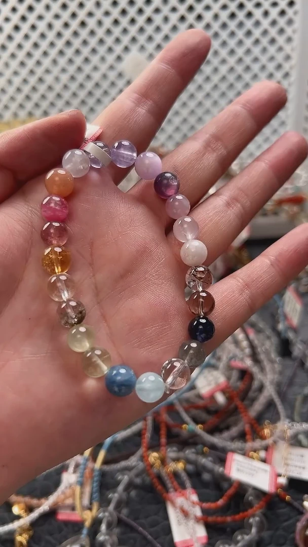 水晶手链未镶嵌87多样性发其一