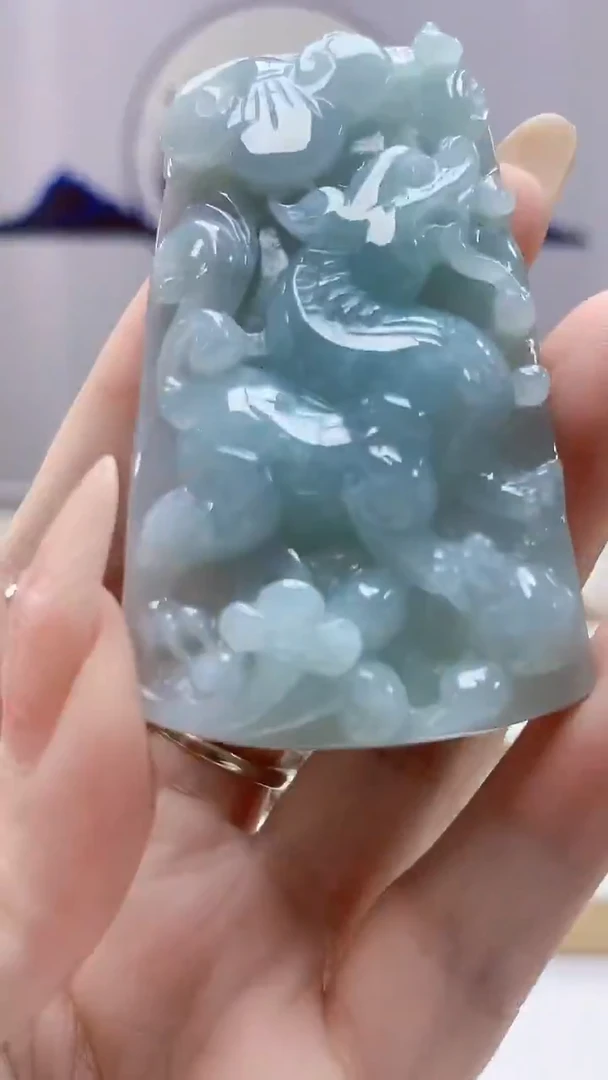 未镶嵌定制翡翠4852DD-毛货挂件34