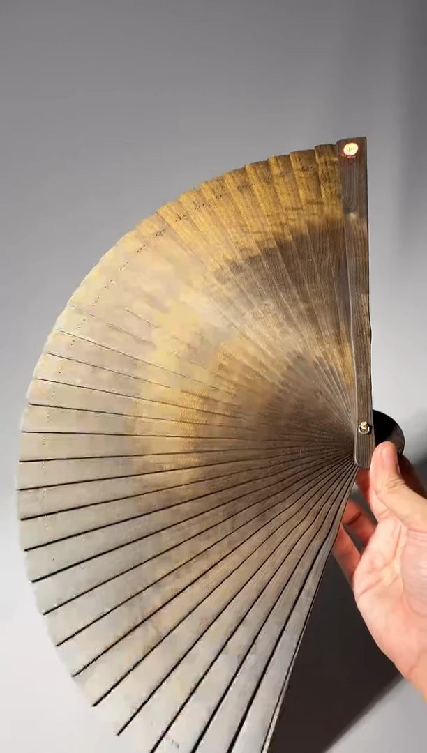 其他楠木（金丝楠）姚*树196号26cm乌木金丝楠小叶桢楠扇子