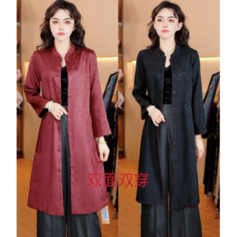 0607-27新款双面穿女士风衣