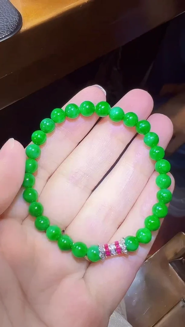 未镶嵌手链翡翠珠珠手串