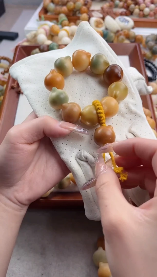 【闪购商品】菩提根/象牙果手串干磨猫猫头21mm手捻C33