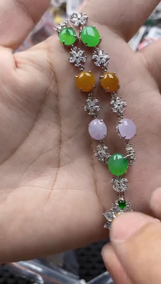 翡翠戒指银S925镶嵌9999     9