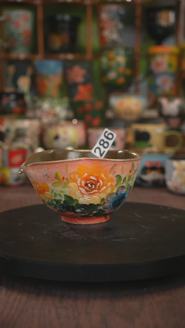 紫砂油画手绘釉下彩286