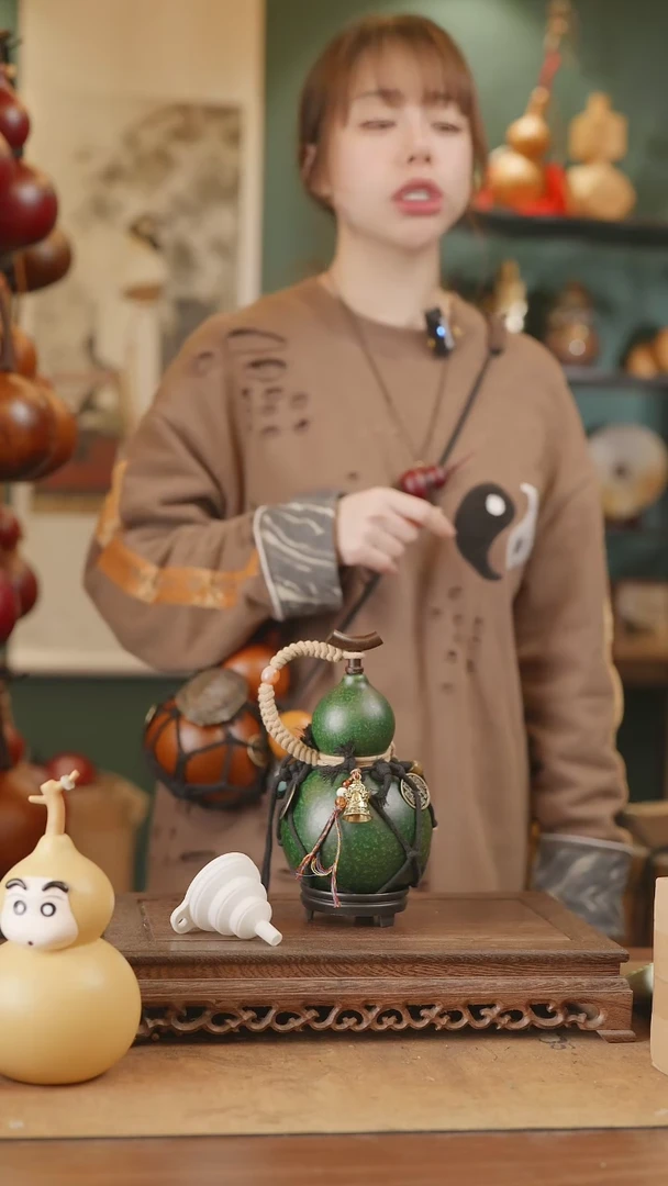 【闪购商品】45号精品天然大漆工艺防渗内胆酒葫芦~