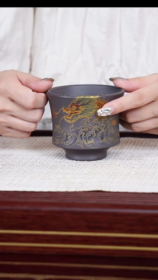 茶杯紫砂宜兴原矿紫砂主人杯