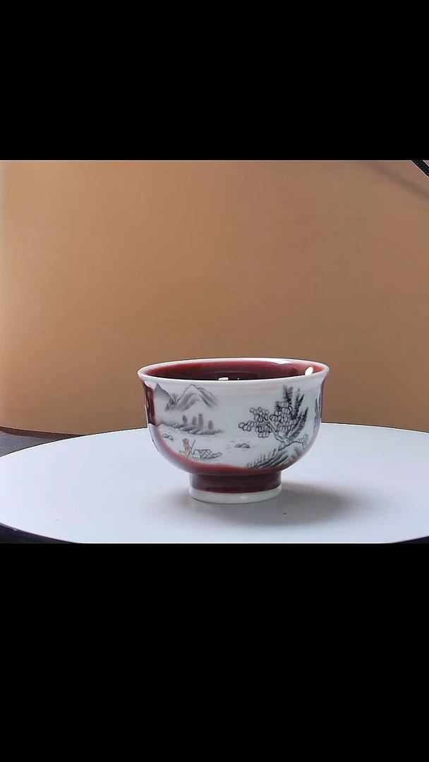 主人杯吾觉堂郎红山水主人杯礼盒装