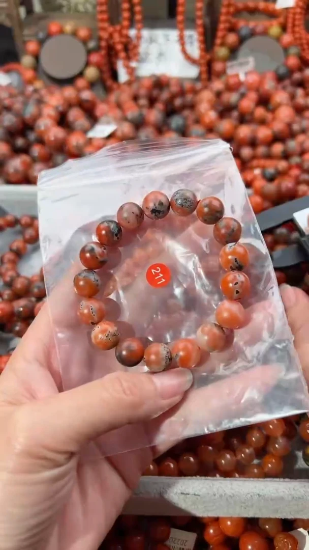 南红玛瑙未镶嵌手串11+
