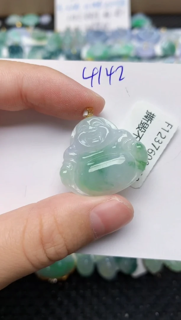 颈饰18K金镶嵌翡翠天然缅甸A货翡翠百元以上9元证书费自理