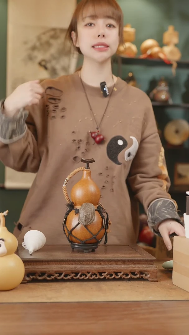 【闪购商品】36号精品天然大漆工艺防渗内胆酒葫芦~