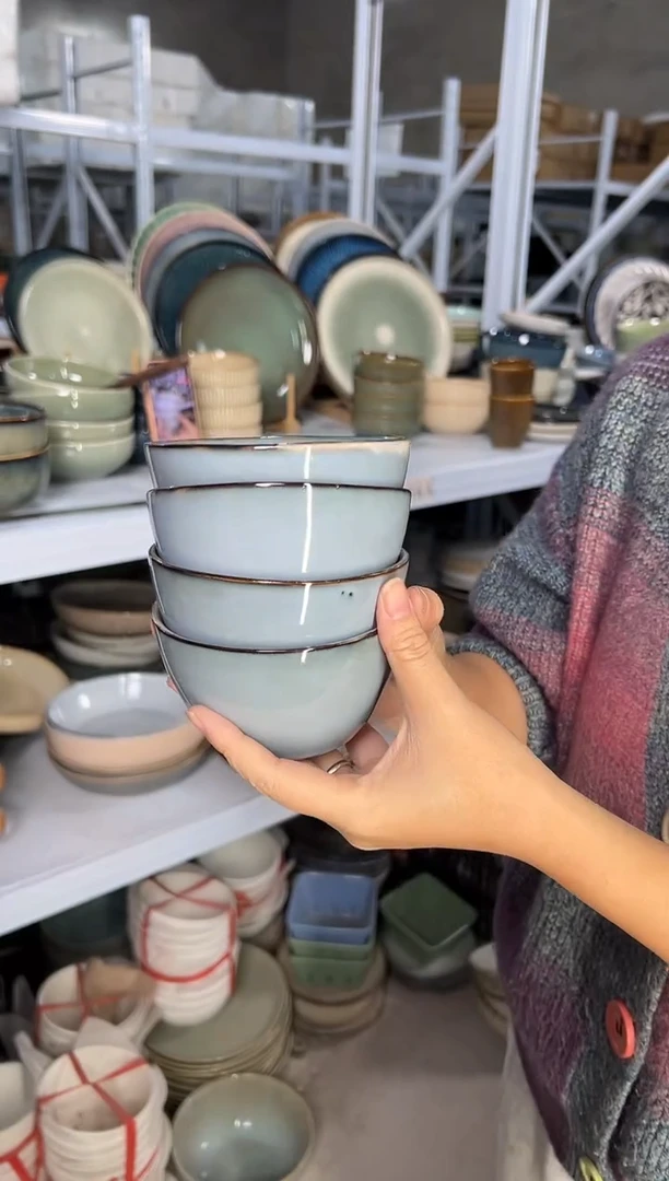 陶瓷外贸尾货瑕疵满20包邮X4米饭碗