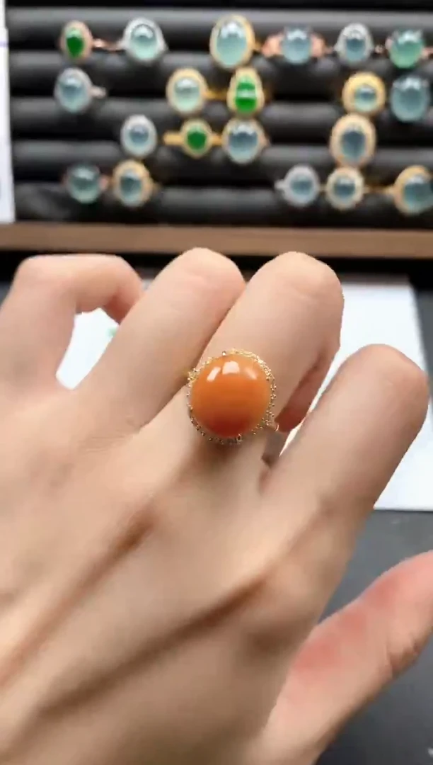 银S925镶嵌戒指翡翠6511