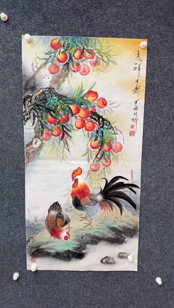 【闪购商品】国画1.18展馆-颜新辉四尺-公鸡01