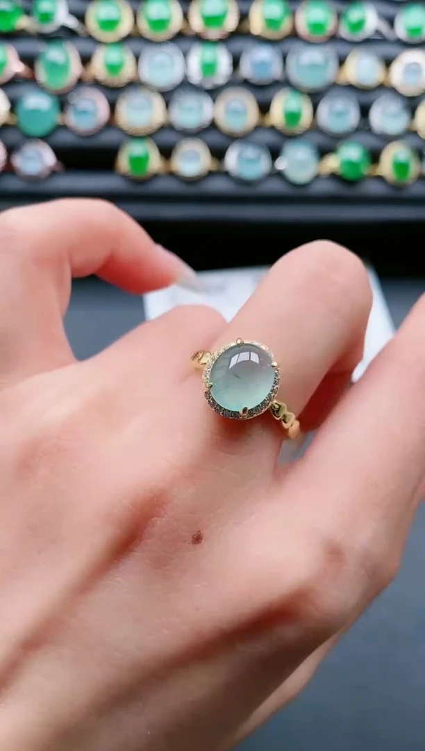 【闪购商品】翡翠戒指银S925镶嵌11111