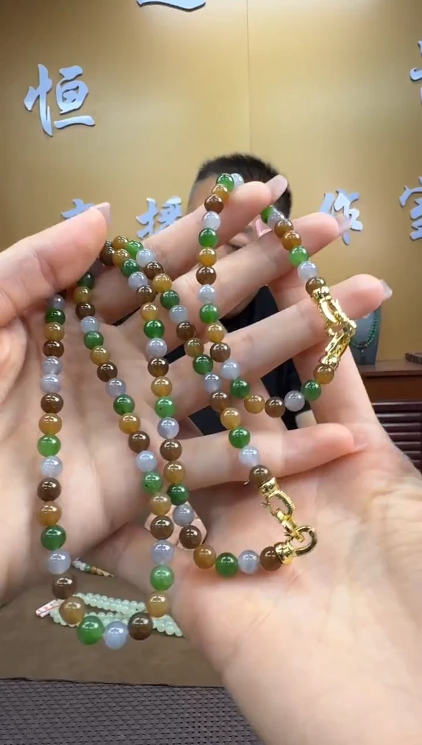 颈饰未镶嵌和田玉项链（多样性发一）5-6mm