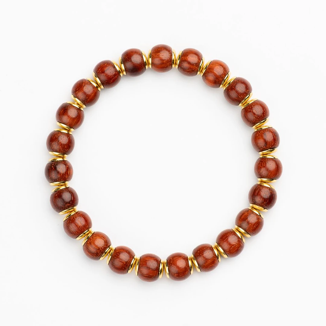 印度小叶紫檀8mm*23颗金盾单圈手串个性小众原创盘玩手串文玩