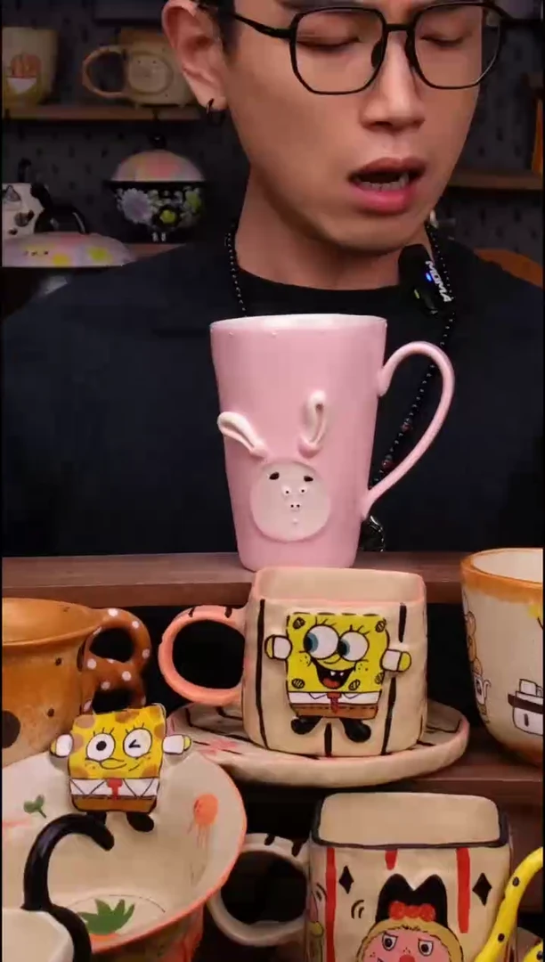 杯子景德镇可爱设计师款陶瓷