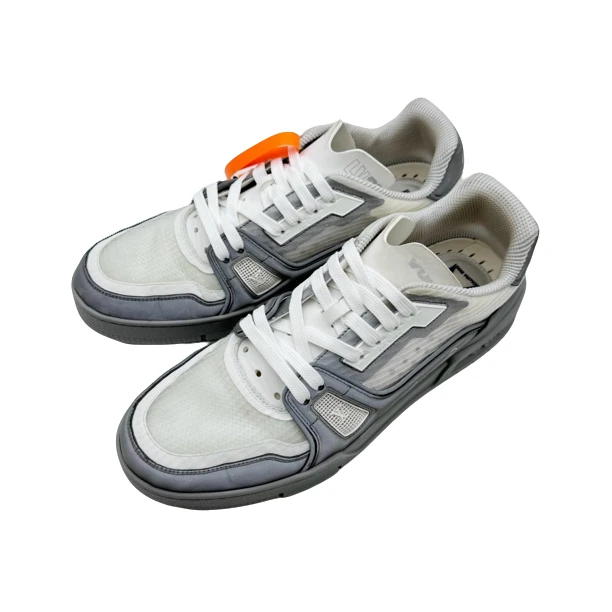 LV/7码41码/美洲杯限定白灰色trainer板鞋/98新/vv824