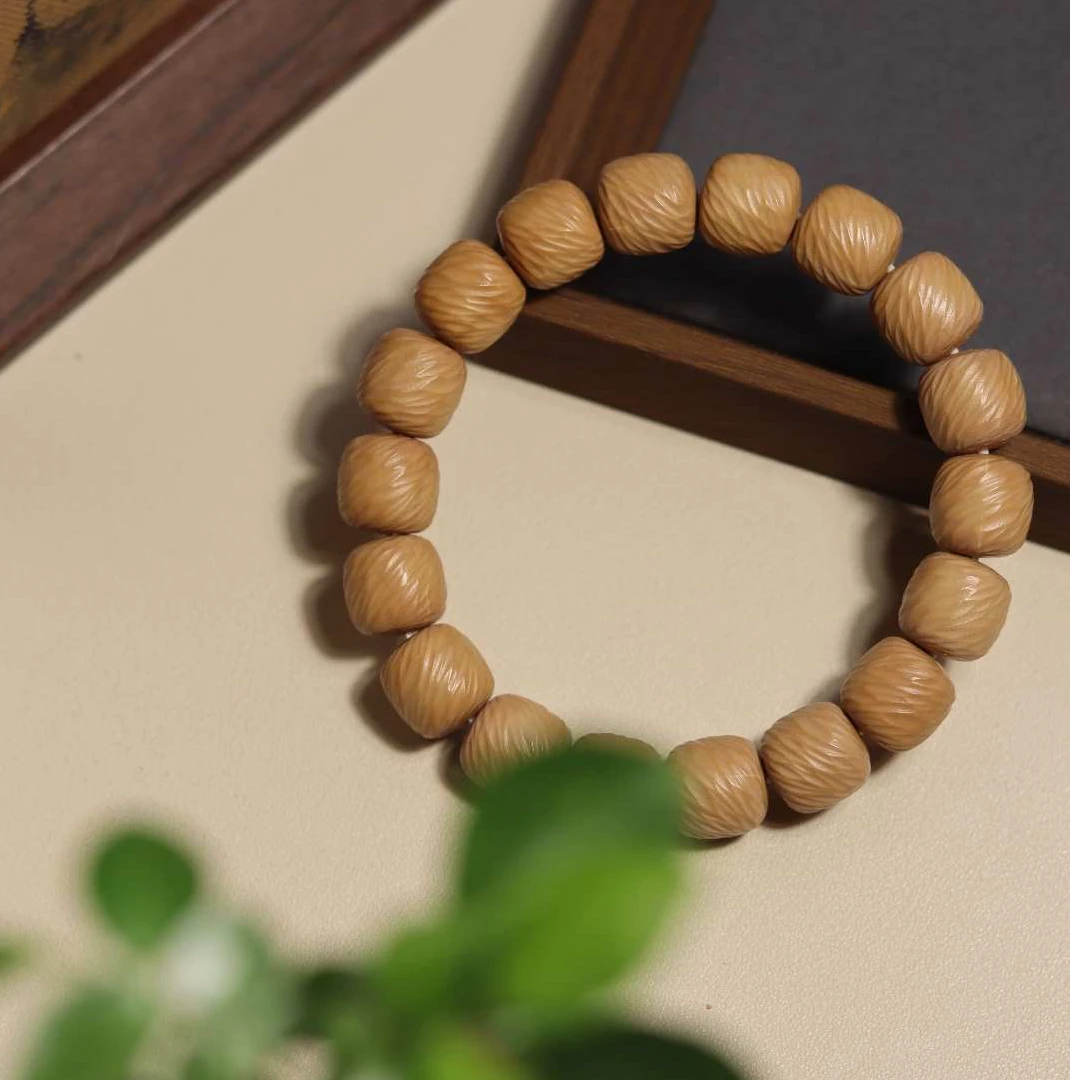 【相见猴头】全品手串千刃云锦-原皮原色-无暇