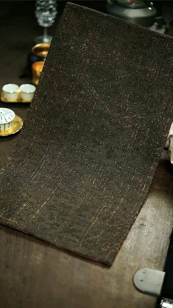 【闪购商品】柞蚕丝香云纱鹿纹茶席50*28