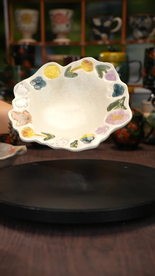 油画 手绘釉下彩