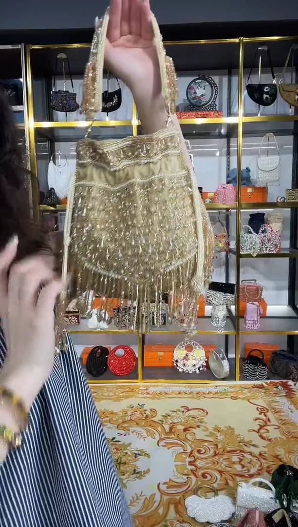 织物珠韵恒泽重工串珠手提包直播间女神专拍