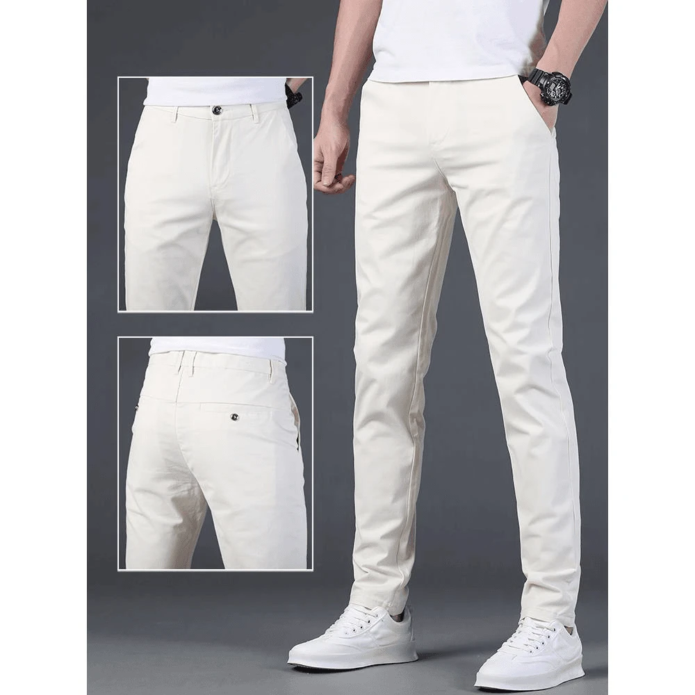 香港2025夏季新款薄款休闲裤男修身小脚裤高端韩版潮流弹力长裤子