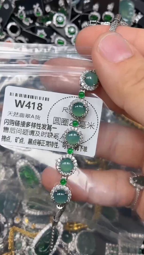 颈饰未镶嵌翡翠W418手链